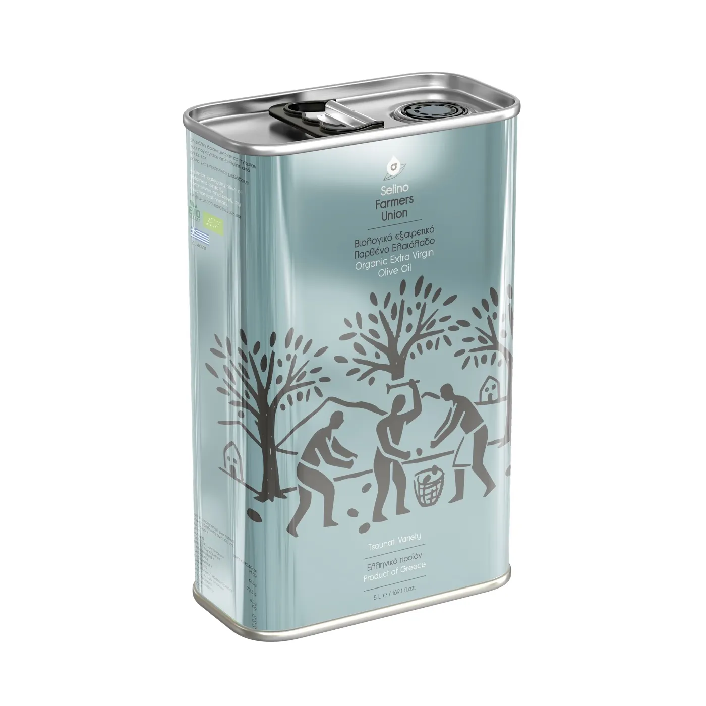 Organic Extra Virgin Olive Oil — Tin 5L