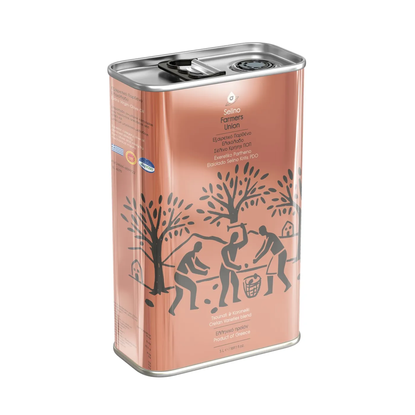 “Exeretiko Partheno Eleolado Selino Kritis” PDO Extra Virgin Olive Oil — Tin 5L